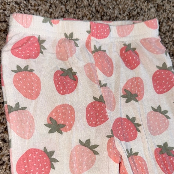 Emily and Oliver Strawberry Bamboo Pajama Set- 12 month - Picture 9 of 11